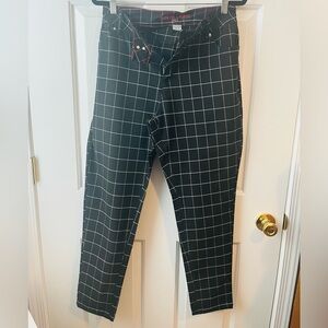 Sabrina Lauren-Black and White Checkered Pants